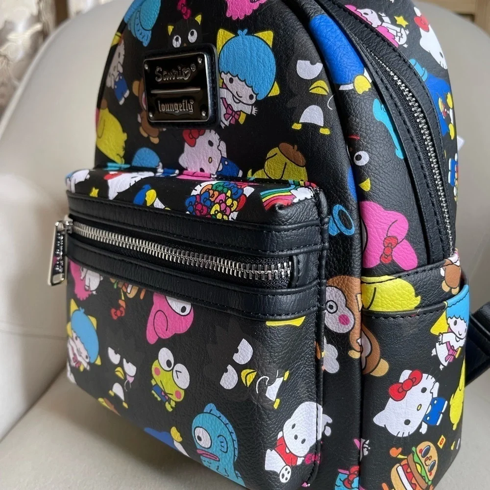 New! Loungefly Hello Kitty Sanrio Rainbow All Over Print Mini Backpack